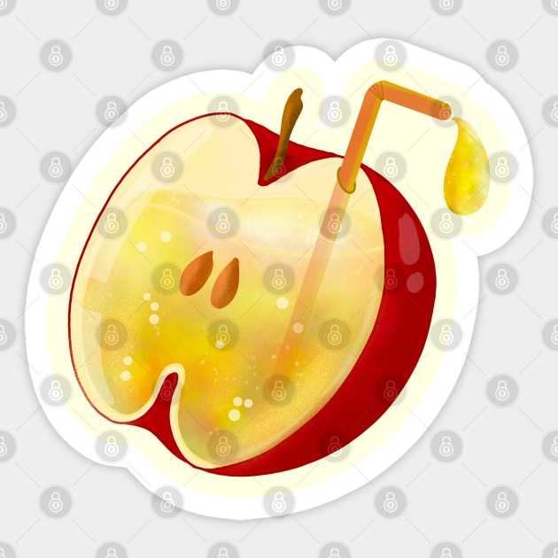 Cute Apple Juice Sticker by Kimprut